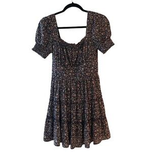 🌸Rowa Navy Blue Floral Mini Dress Size S🌸